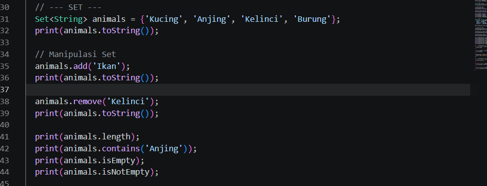 Program Set Dart